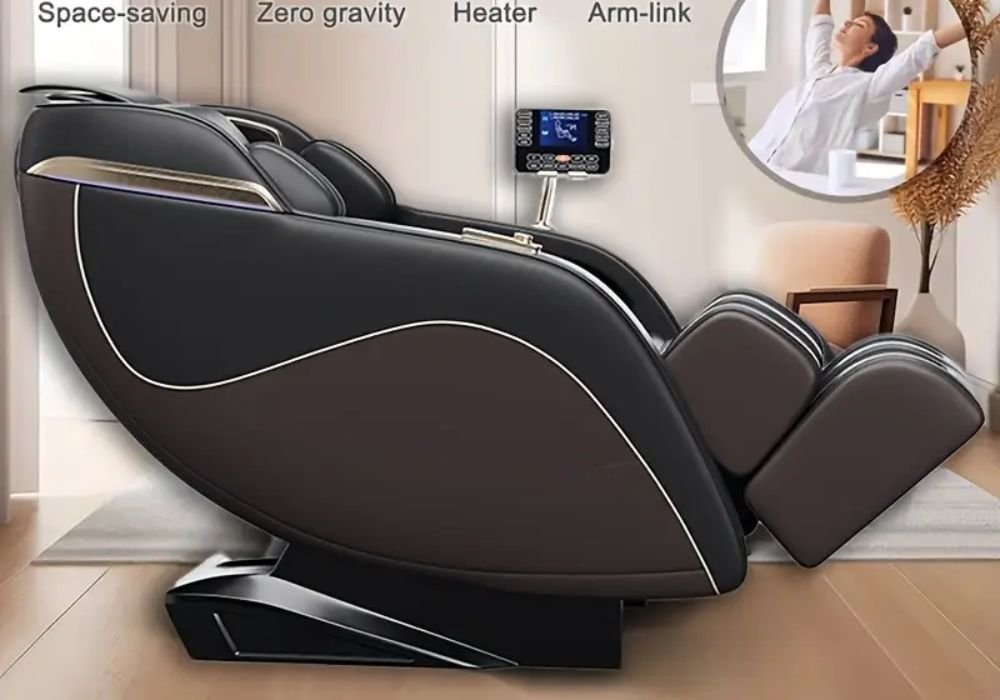 Brown Zero-Gravity Full-Body Massage Chair